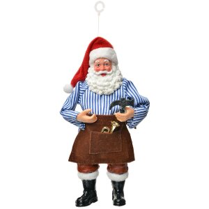Clayre & Eef Adorno Colgante Papá Noel 10x6x17 cm