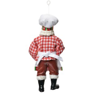 Clayre & Eef 66249 Decoración Colgante Papá Noel 9x6x17 cm