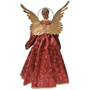 Decoración Ángel Clayre & Eef 66251 26x15x44 cm Rojo y Dorado