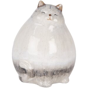 Decoración Gato Clayre & Eef 6CE2131 14x13x18 cm Gris