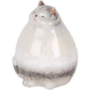 Decoración Gato Clayre & Eef 6CE2131 14x13x18 cm Gris