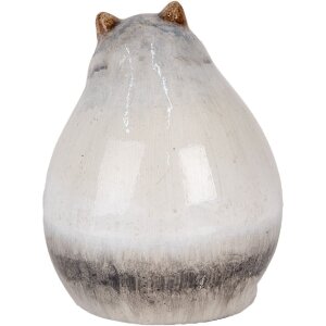 Decoración Gato Clayre & Eef 6CE2131 14x13x18 cm Gris
