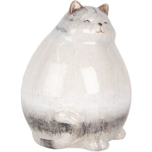 Decoración Gato Clayre & Eef 6CE2131 14x13x18 cm Gris