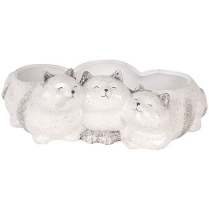 Maceta Gato Clayre & Eef 6CE2132 Gris 27x16x10 cm