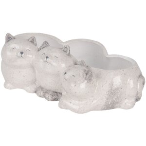 Maceta Gato Clayre & Eef 6CE2132 Gris 27x16x10 cm