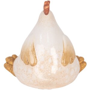 Clayre & Eef 6CE2133 Decoración Gallina 18x14x17 cm Beige y Marrón