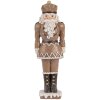 Decoración Cascanueces Clayre & Eef 6PR5532 6x5x18 cm Marrón y Blanco