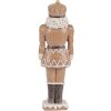 Decoración Cascanueces Clayre & Eef 6PR5532 6x5x18 cm Marrón y Blanco