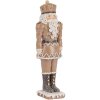 Decoración Cascanueces Clayre & Eef 6PR5532 6x5x18 cm Marrón y Blanco