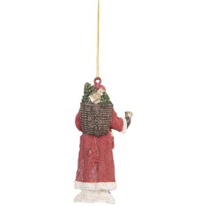 Clayre & Eef 6PR5533 Adorno de Navidad Papá Noel 5x3x11 cm