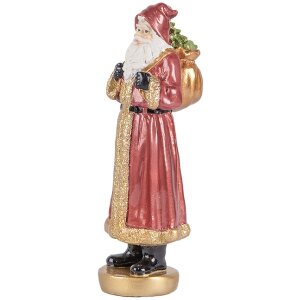 Clayre & Eef 6PR5534 Decoración Papá Noel 6x5x15 cm Rojo y Dorado