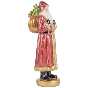 Clayre & Eef 6PR5534 Decoración Papá Noel 6x5x15 cm Rojo y Dorado
