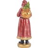 Clayre & Eef 6PR5534 Decoración Papá Noel 6x5x15 cm Rojo y Dorado