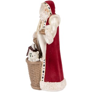 Clayre & Eef 6PR5536 Decoración Papá Noel Beige Rojo 15x14x29 cm