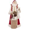 Clayre & Eef 6PR5536 Decoración Papá Noel Beige Rojo 15x14x29 cm