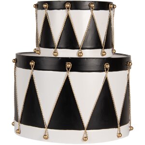 Clayre & Eef 6Y5806 Decoración Tambor Set de 2 Ø 40x25 / Ø 26x17 cm