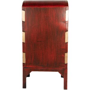 Buzón de metal Clayre & Eef 6Y5807 27x21x53 cm Rojo