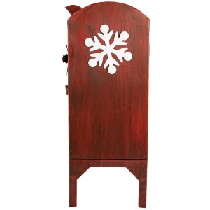 Buzón de metal Clayre & Eef 6Y5807 27x21x53 cm Rojo