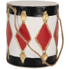 Juego de 2 tambores decorativos Clayre & Eef 6Y5808 Blanco-Negro Ø 15x38 / Ø 13x29 cm
