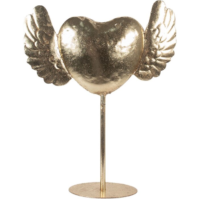 Corazón Decorativo Clayre & Eef 6Y5862 38x11x47 cm Dorado