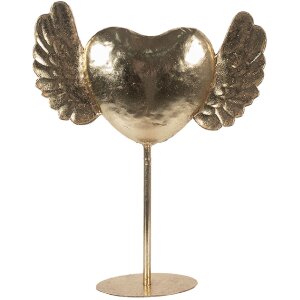 Corazón Decorativo Clayre & Eef 6Y5862 38x11x47 cm Dorado