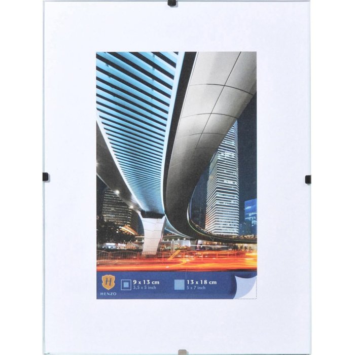 Portafotos Henzo Clip Frame 13x18 cm Cristal Transparente