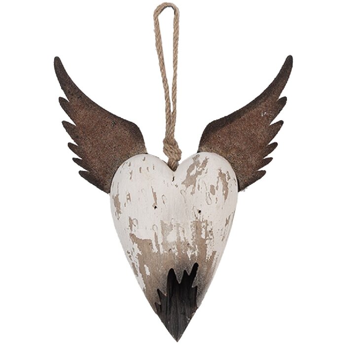 Colgante Decorativo Corazón Clayre & Eef 6H2415S 17x3x20 cm