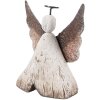 Ángel Decorativo Clayre & Eef 8x3x9 cm Blanco Marrón 6H2416S