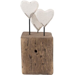 Corazón Decorativo Clayre & Eef 6H2418 Madera 7x6x15 cm