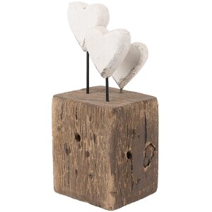 Corazón Decorativo Clayre & Eef 6H2418 Madera 7x6x15 cm