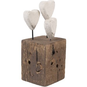 Corazón Decorativo Clayre & Eef 6H2418 Madera 7x6x15 cm