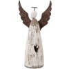 Decoración Ángel Clayre & Eef 6H2420M 9x4x18 cm Blanco-Marrón