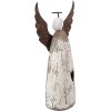 Decoración Ángel Clayre & Eef 6H2420M 9x4x18 cm Blanco-Marrón