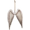 Adorno colgante Ala Clayre & Eef 6H2423 21x3x28 cm Blanco Marrón