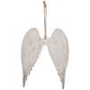 Adorno colgante Ala Clayre & Eef 6H2423 21x3x28 cm Blanco Marrón