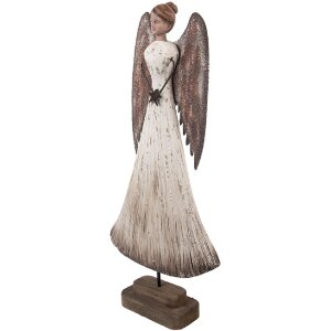 Decoración Ángel Clayre & Eef 6H2424 19x6x42 cm Blanco