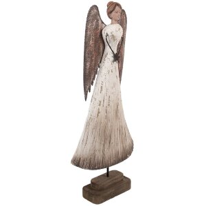 Decoración Ángel Clayre & Eef 6H2424 19x6x42 cm Blanco
