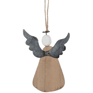 Adorno Colgante Ángel Clayre & Eef 6H2429 9x2x13 cm Marrón