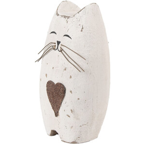 Decoración Gato Clayre & Eef 6H2435L 8x6x14 cm Madera