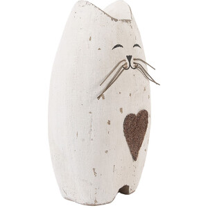 Decoración Gato Clayre & Eef 6H2435L 8x6x14 cm Madera