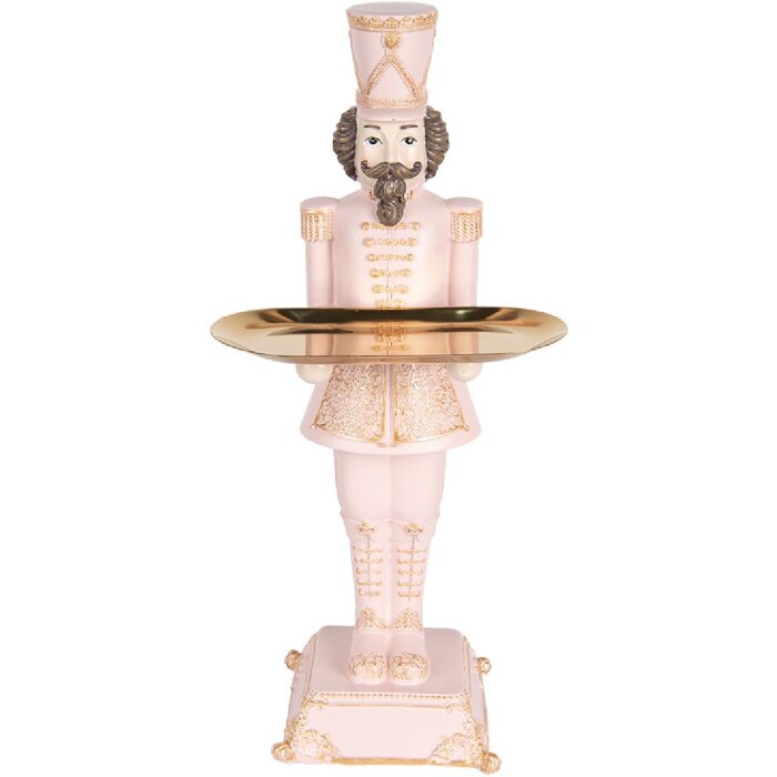 Clayre & Eef 6PR5368 Decoración Cascanueces Rosa 18x17x40 cm