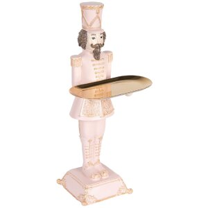 Clayre & Eef 6PR5368 Decoración Cascanueces Rosa 18x17x40 cm