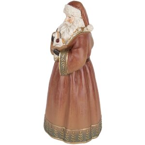 Clayre & Eef 6PR5544 Decoración Papá Noel 20x18x39 cm Rojo y Dorado