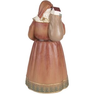 Clayre & Eef 6PR5544 Decoración Papá Noel 20x18x39 cm Rojo y Dorado