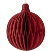 Bola de Navidad de Papel Clayre & Eef 6PA0516R Ø 8x10 cm Roja