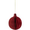 Bola de Navidad de Papel Clayre & Eef 6PA0516R Ø 8x10 cm Roja