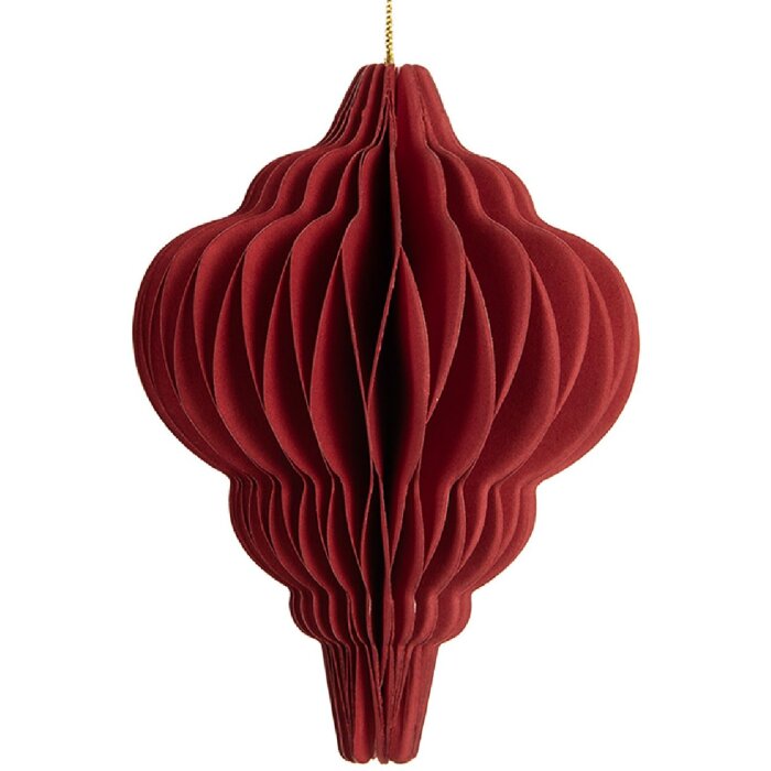 Bola de Navidad de papel Clayre & Eef 6PA0518 Ø 7x10 cm
