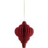 Bola de Navidad de Papel Clayre & Eef 6PA0520 Ø 9x12 cm Roja