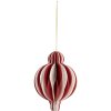 Bola de Navidad de Papel Clayre & Eef 6PA0521 Ø 10 cm Rojo-Blanco