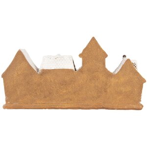 Decoración de Casas Clayre & Eef 6PR5377 25x6x13 cm Marrón/Blanco